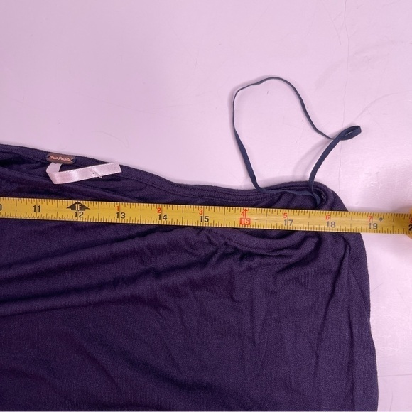 Free People Francesca One Shoulder Dress Midi Navy Blue Size Medium NWT - Picture 7 of 11